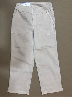 UP! Signature Women's Wide Leg Capris in Light Taupe